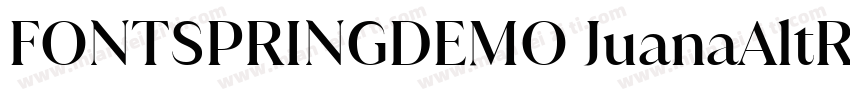 FONTSPRINGDEMO JuanaAltRegular字体转换